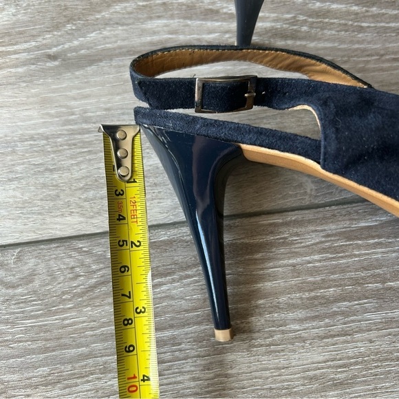 Elia Bruni Navy Suede Leather Slingback Pumps  Made in Spain - Picture 14 of 14